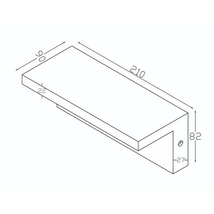 Top Light - Lampada da parete LED per esterni con sensore di movimento ELON LED/10W/230V 3000/4000/6000K IP54 nera