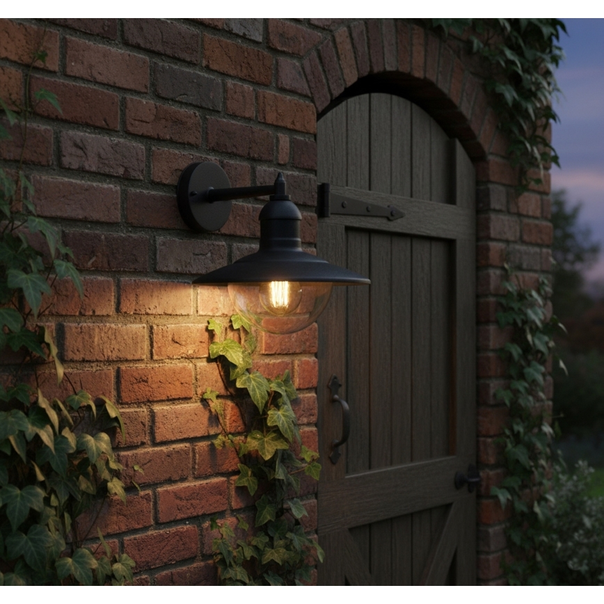 Top Light - Lampada da parete per esterni VERONA 1xE27/12W/230V IP44 nero
