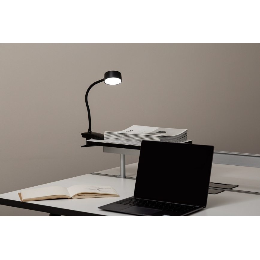 Top Light - Lampada da tavolo dimmerabile con LED e clip BELLA LED/4,8 W/5 V 3000-6500 K Nero