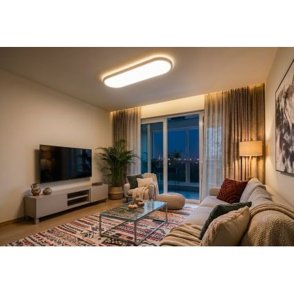 Top Light - LED dimmerabile lampada da soffitto a montaggio superficiale o a sospensione OVAL LED/36W/230V 3000-6500K bianco + telecomando