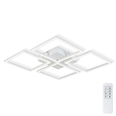 Top Light - Lampadario LED da parete dimmerabile 4xLED/16,25W/230V quadrato bianco + telecomando