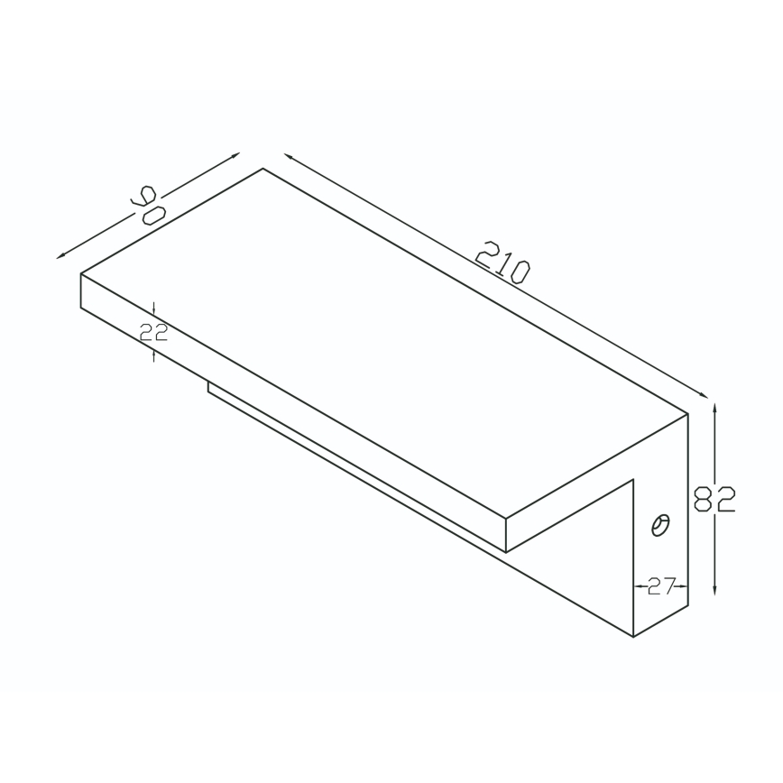 Top Light - Applique da esterno LED ELON LED/10W/230V 3000/4000/6000K IP54 nero