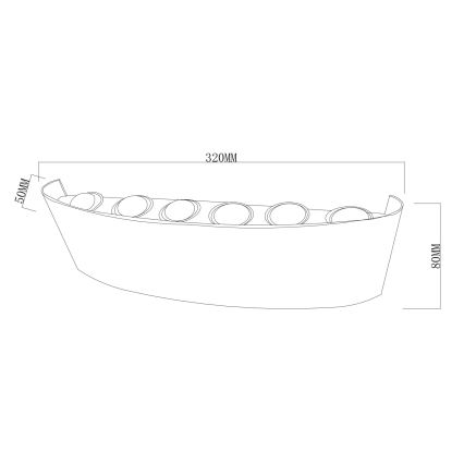 Top Light - Lampada da parete per esterni a LED RAY LED/10W/230V 3000/4000/6500K IP54 bianca