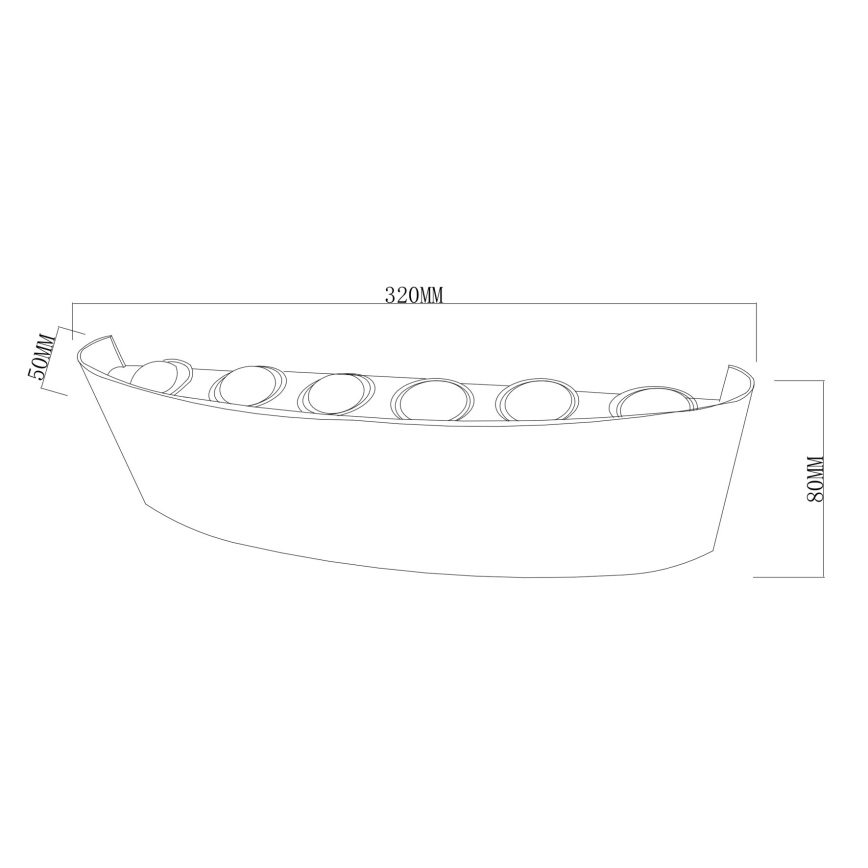 Top Light - Applique LED da esterno RAY LED/10W/230V 3000/4000/6500K IP54 nero