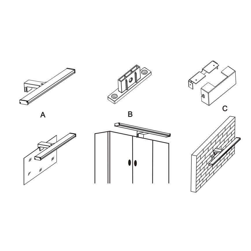 Top Light - Illuminazione LED per specchio da bagno TEXAS XL LED/10W/230V 3000/4000/6500K IP44 60 cm cromo opaco