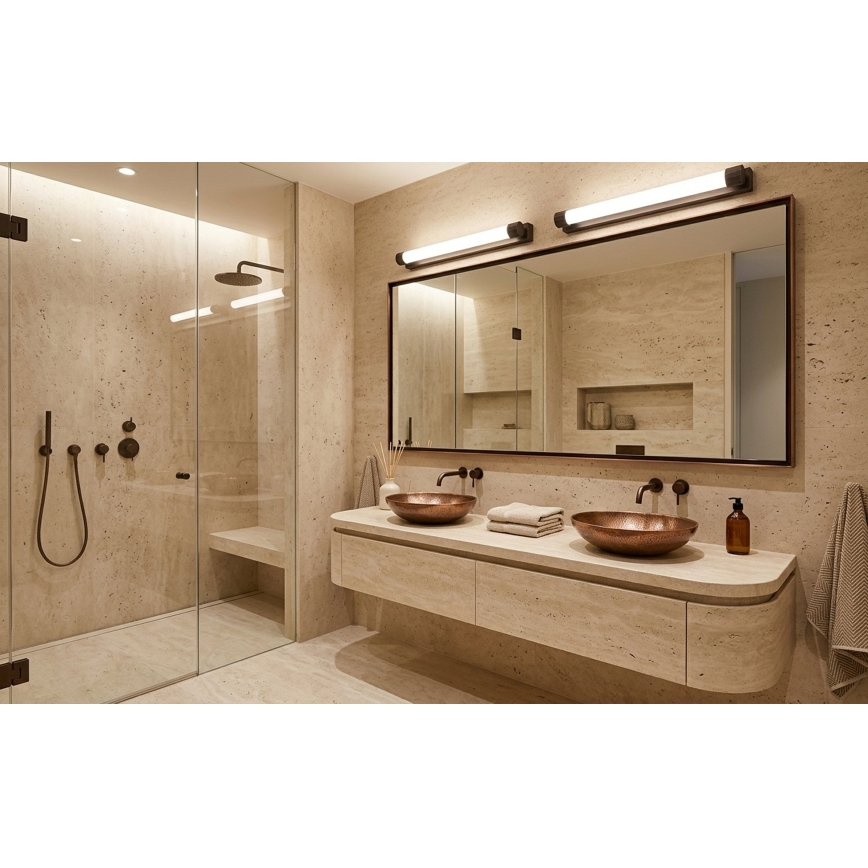 Top Light - Illuminazione LED per specchio da bagno TURIA LED/12W/230V 3000/4000/6500K IP44 60 cm nero
