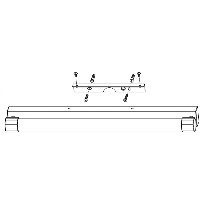 Top Light - Illuminazione LED per specchio da bagno TURIA LED/12W/230V 3000/4000/6500K IP44 60 cm nero
