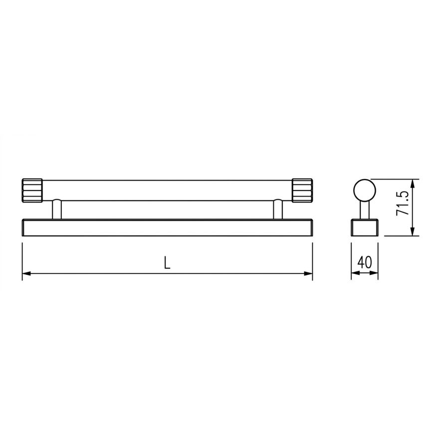 Top Light - illuminazione a LED per specchio da bagno TURIA LED/12W/230V 3000/4000/6500K IP44 60 cm cromo lucido