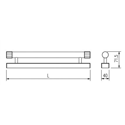 Top Light - Illuminazione LED per specchio da bagno TURIA LED/8W/230V 3000/4000/6500K IP44 40 cm cromo lucido