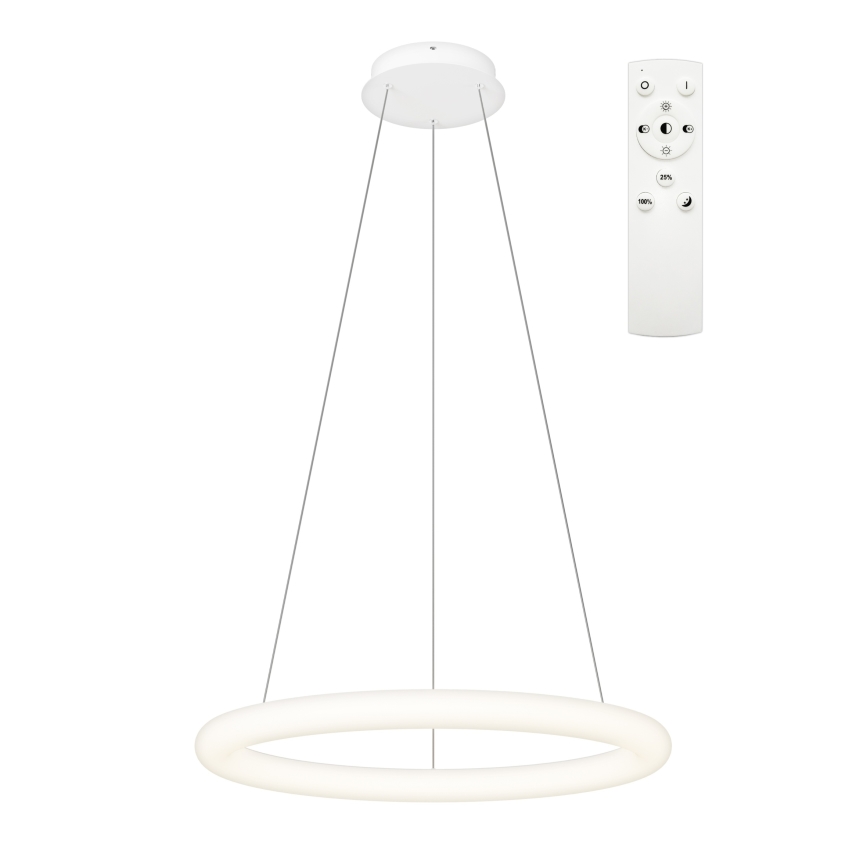 Top Light - Lampadario LED dimmerabile a sospensione con cavo RINGO LED/40W/230V 3000-6500K bianco + telecomando