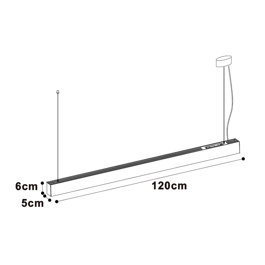 Top Light - Plafoniera/sospensione LED HORIZON LED/40W/230V 3000/4000/6500K bianco