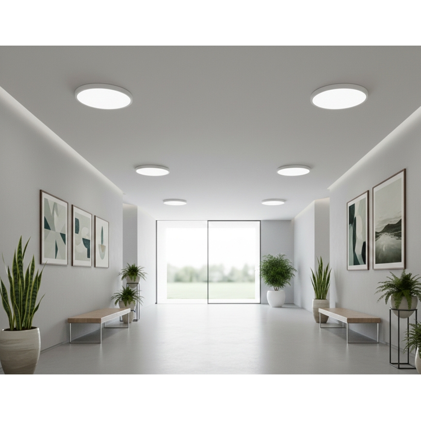 Top Light - Plafoniera LED con sensore di movimento REVIT LED/12/18/24W/230V 3000/4000/6500K Ø 30 cm bianco