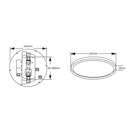 Top Light - Plafoniera LED con sensore di movimento REVIT LED/12/18/24W/230V 3000/4000/6500K Ø 30 cm bianco