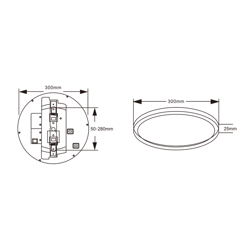 Top Light - Plafoniera LED con sensore di movimento REVIT LED/12/18/24W/230V 3000/4000/6500K Ø 30 cm bianco