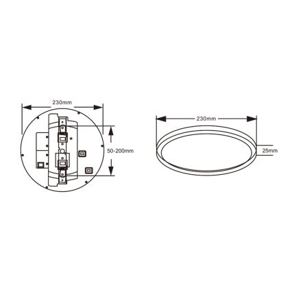 Top Light - Plafoniera LED con sensore di movimento REVIT LED/9/12/18W/230V 3000/4000/6500K diam. 23 cm bianca