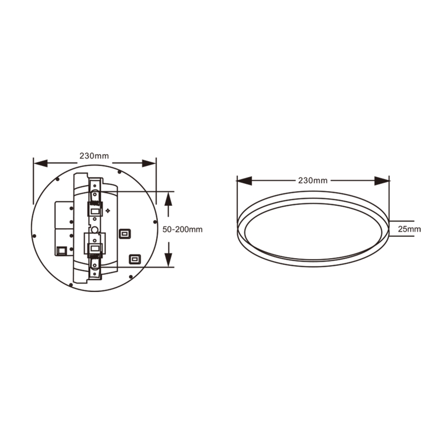 Top Light - Plafoniera LED con sensore di movimento REVIT LED/9/12/18W/230V 3000/4000/6500K diam. 23 cm bianca