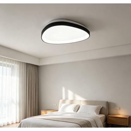 Top Light - Plafoniera LED dimmerabile ECLIPSE LED/55W/230V 3000-6500K Ø 60 cm nera + telecomando