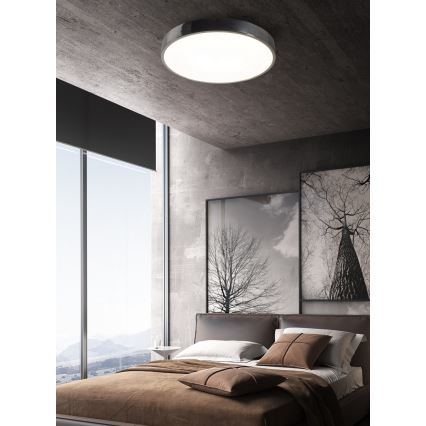 Top Light Metallo 40CR +TC - Plafoniera LED dimmerabile METAL LED/51W/230V cromo lucido + telecomando