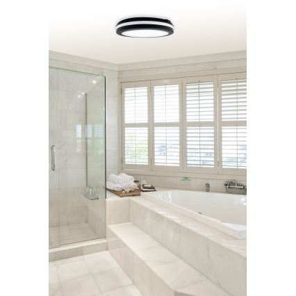 Top Light - Plafoniera da bagno LED COMET LED/40W/230V 3000/4000/6500K IP54 nero Ø 40 cm