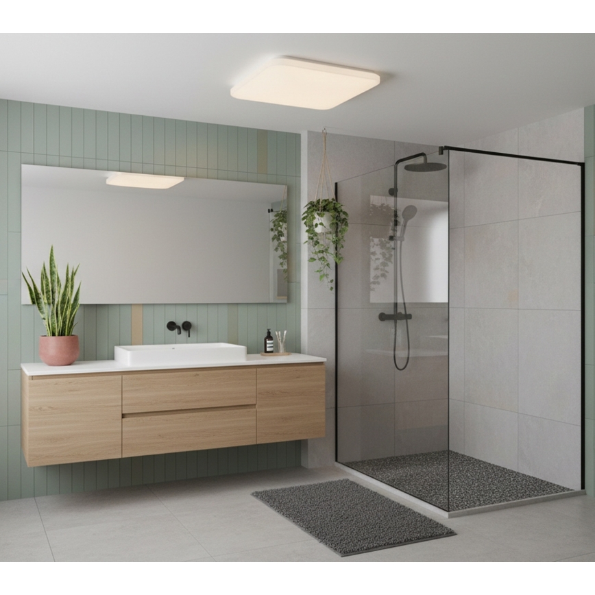 Top Light - Plafoniera LED da bagno DUNAJ LED/48W/230V 3000/4000/6500K IP44 48x48 cm bianca