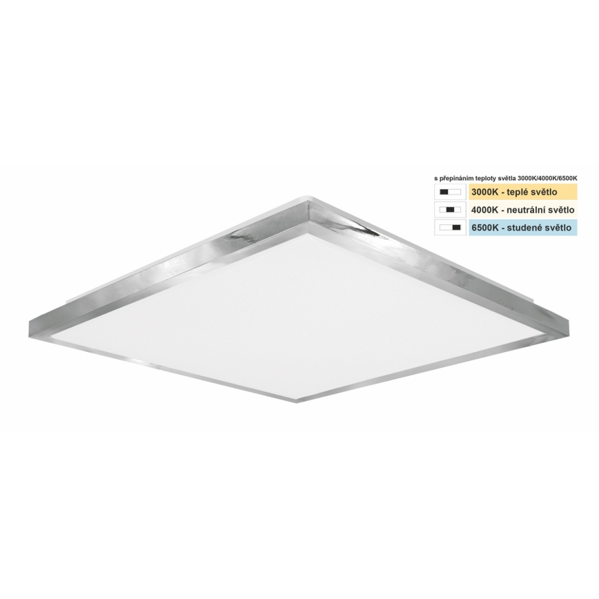 Top Light - Plafoniera LED da bagno SILVER LED/24W/230V IP44 3000/4000/6500K 38x38 cm cromo opaco
