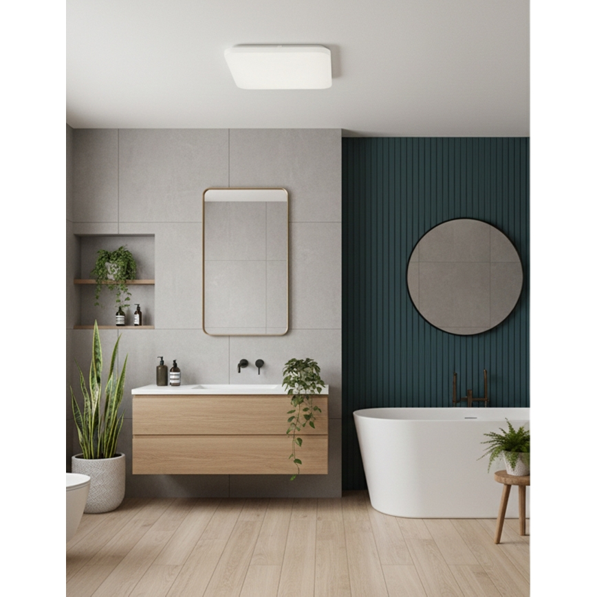 Top Light - plafoniera LED da bagno DUNAJ LED/32W/230V 3000/4000/6500K IP44 38x38 cm bianco