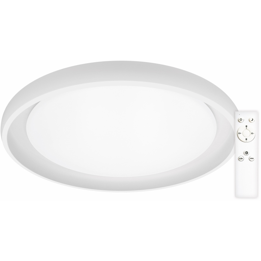 Top Light - Plafoniera LED dimmerabile SALERNO LED/60W/230V 3000-6500K diametro 60 cm bianco + telecomando