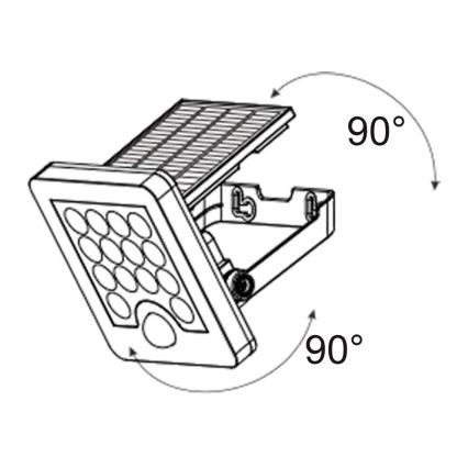 Top Light - Proiettore solare da parete a LED HELEON S LED/5W/3,7V IP65 4000K