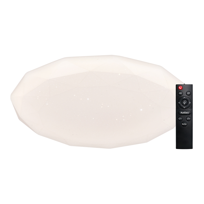 Top Light - Plafoniera LED dimmerabile per bagno SPARKLE LED/60W/230V 3000-6500K IP44 Ø 49 cm bianca + telecomando