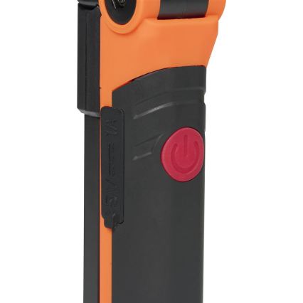 Torcia da lavoro ricaricabile a LED dimmerabile LED/3W/5V 6500K 2000 mAh arancione/nero