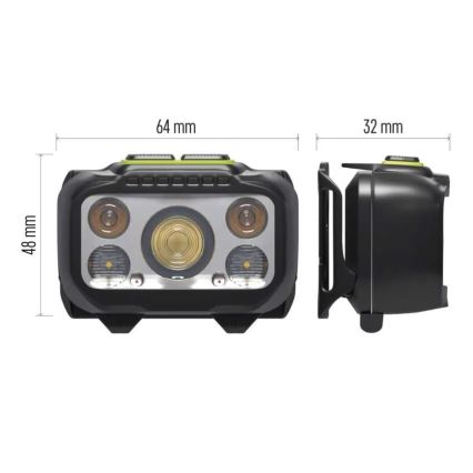Torcia frontale ricaricabile ad intensità regolabile LED/3xAAA/1000 mAh 3,7V
