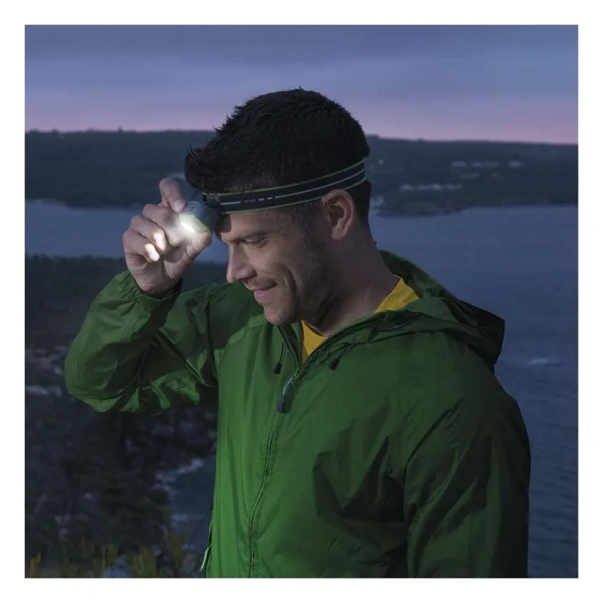 Torcia frontale ricaricabile LED/USB 1600 mAh IPX6