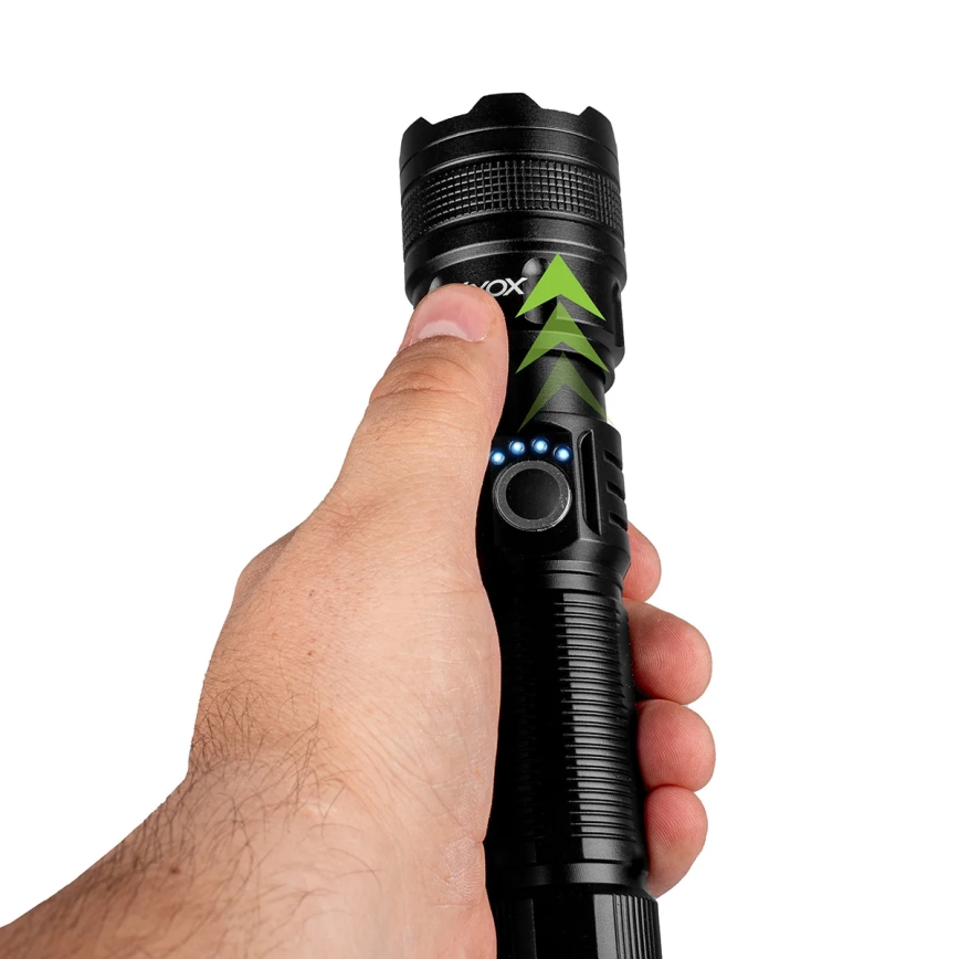 Torcia ricaricabile dimmerabile a LED con funzione power bank LED/10W/5V IPX4 600 lm 2000 mAh