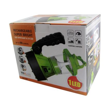 Torcia LED ricaricabile con lanterna LED/1W