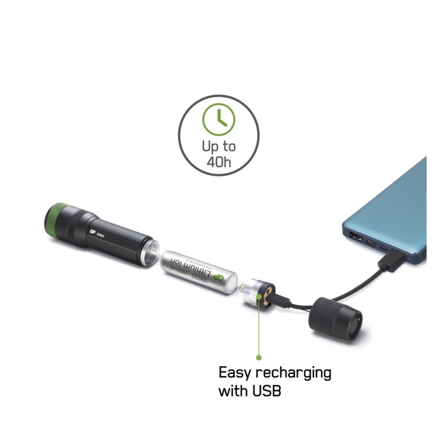 Torcia LED ricaricabile GP DISCOVERY CR41 LED/Li-lon 3,7V IPX7