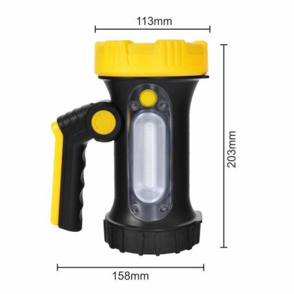 Torcia LED ricaricabile LED/5W/4000mAh + LED/3W