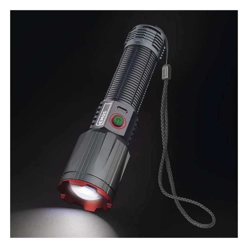 Torcia ricaricabile in metallo LED/5V 3000 lm 5000 mAh IP43