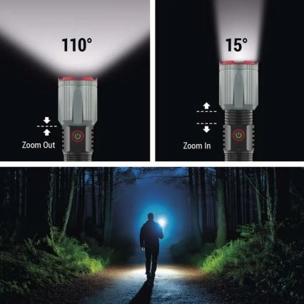 Torcia ricaricabile in metallo LED/5V 3000 lm 5000 mAh IP43