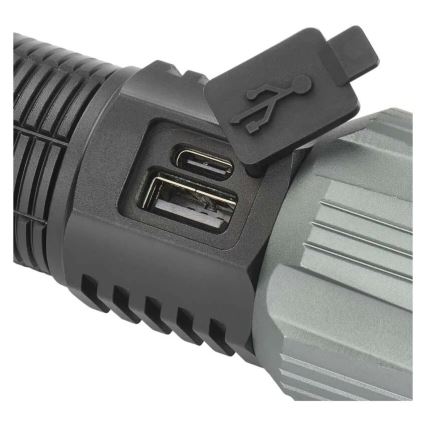 Torcia ricaricabile in metallo LED/5V 3000 lm 5000 mAh IP43