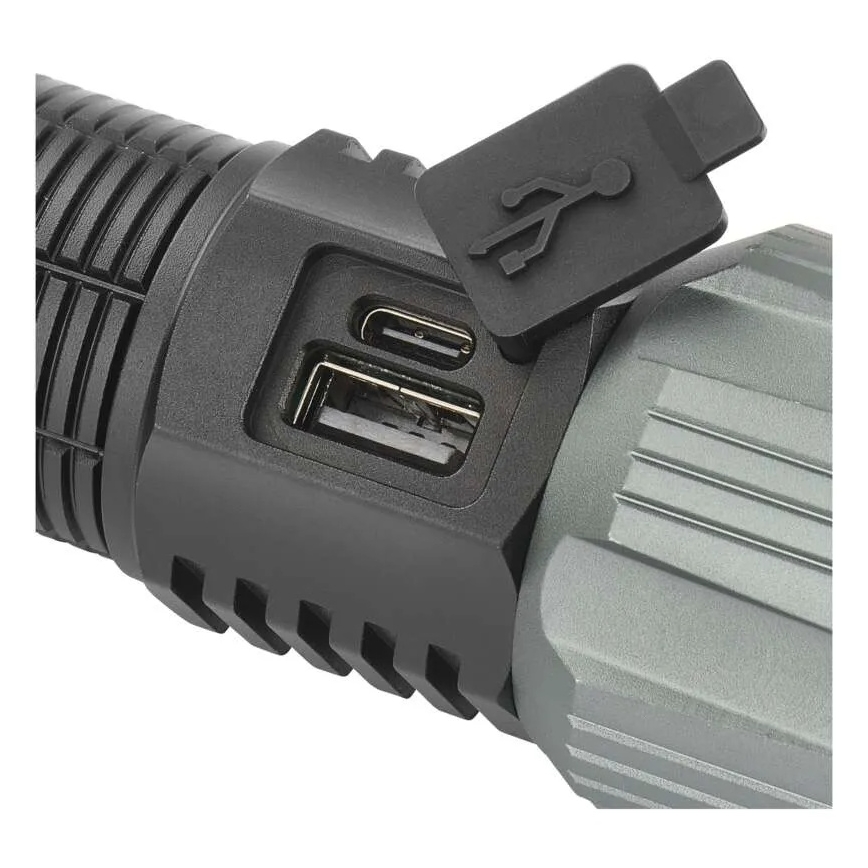 Torcia ricaricabile in metallo LED/5V 3000 lm 5000 mAh IP43