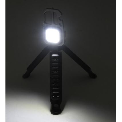 Torcia ricaricabile multifunzione LED con supporto LED/USB-C 400 mAh