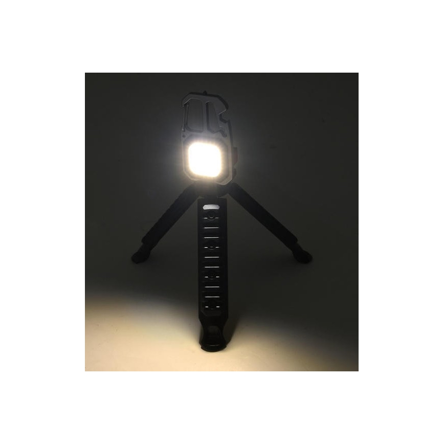 Torcia ricaricabile multifunzione LED con supporto LED/USB-C 400 mAh