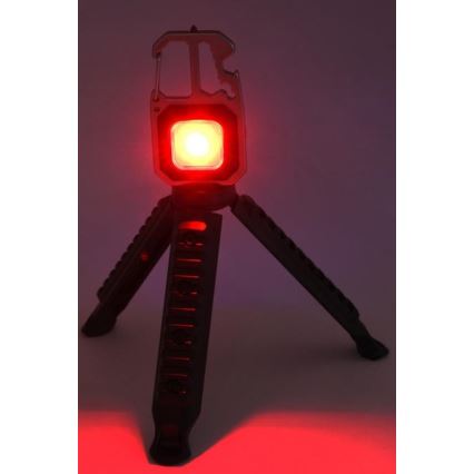 Torcia ricaricabile multifunzione LED con supporto LED/USB-C 400 mAh