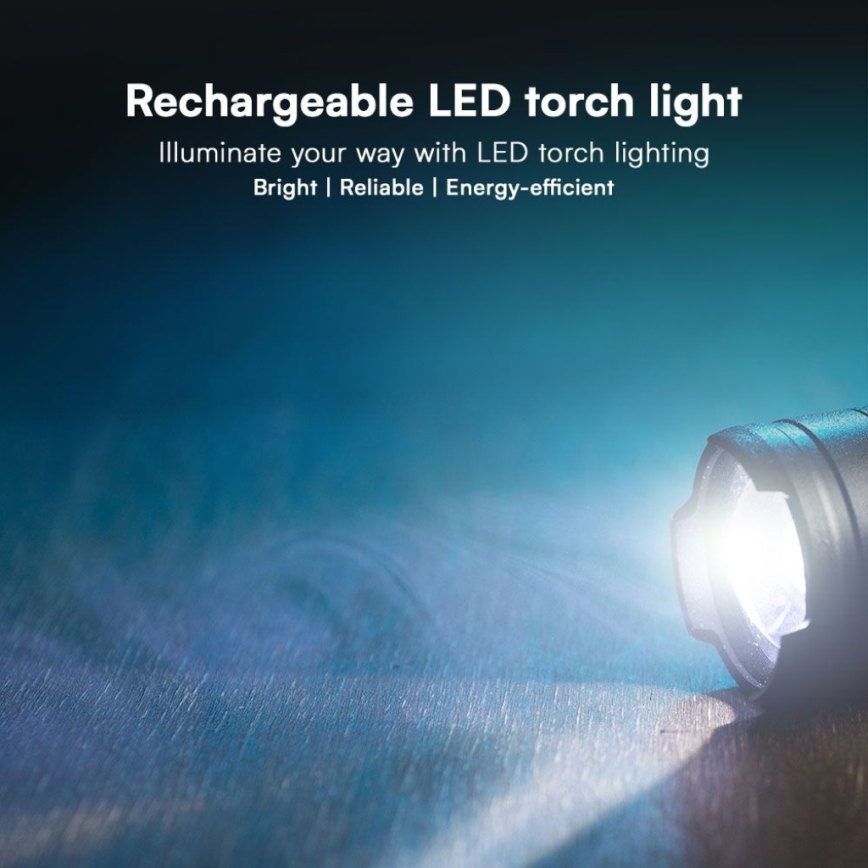 Torcia LED ricaricabile USB LED/10W/5V IP54 2000 mAh 1000 lucente