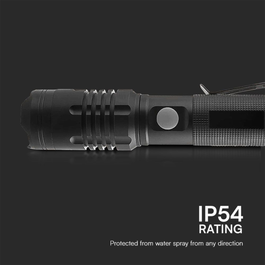Torcia LED ricaricabile USB LED/10W/5V IP54 2000 mAh 1000 lucente