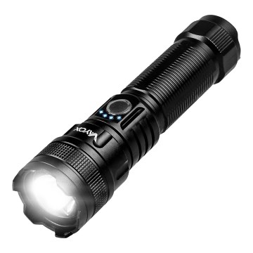 Torcia ricaricabile dimmerabile a LED con funzione power bank LED/10W/5V IPX4 600 lm 2000 mAh