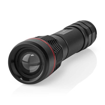 Torcia ricaricabile dimmerabile in alluminio a LED 10W/5V 2200 mAh IPX7 nera