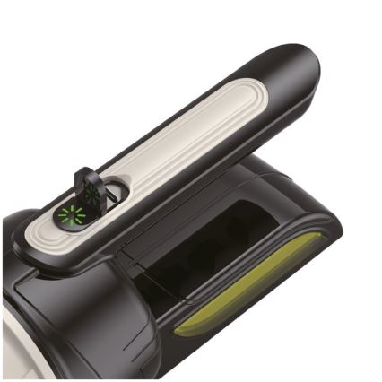 Torcia ricaricabile LED 2xLED/3W/5V 210 lm 1200 mAh nera