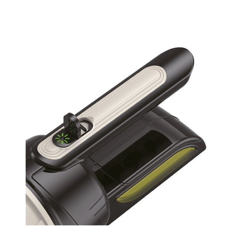 Torcia ricaricabile LED 2xLED/3W/5V 210 lm 1200 mAh nera