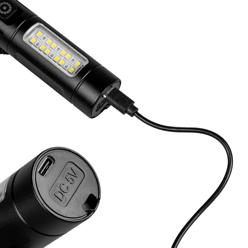 Torcia ricaricabile a LED dimmerabile con luce rossa LED/5W/5V IPX4 260 lucido 2000 mAh